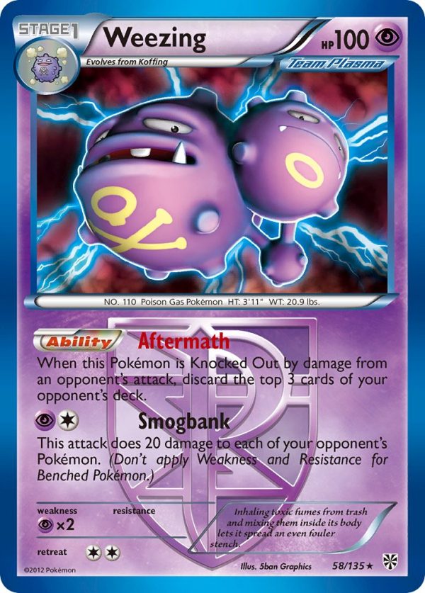 Weezing (58 135) (Theme Deck Exclusive) [Black & White: Plasma Storm] For Sale