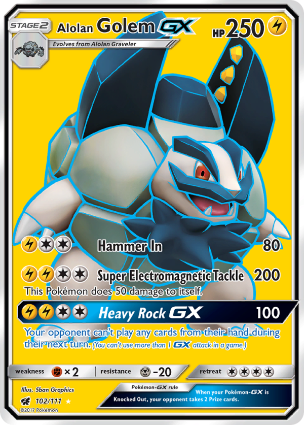 Alolan Golem GX (102 111) [Sun & Moon: Crimson Invasion] Supply