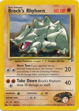 Brock s Rhyhorn (22 132) [Gym Heroes Unlimited] Supply