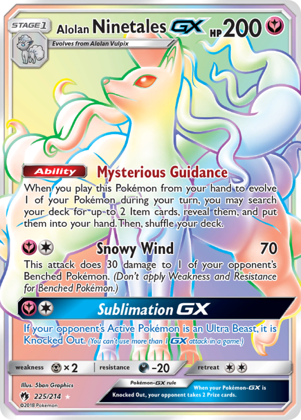 Alolan Ninetales GX (225 214) [Sun & Moon: Lost Thunder] on Sale