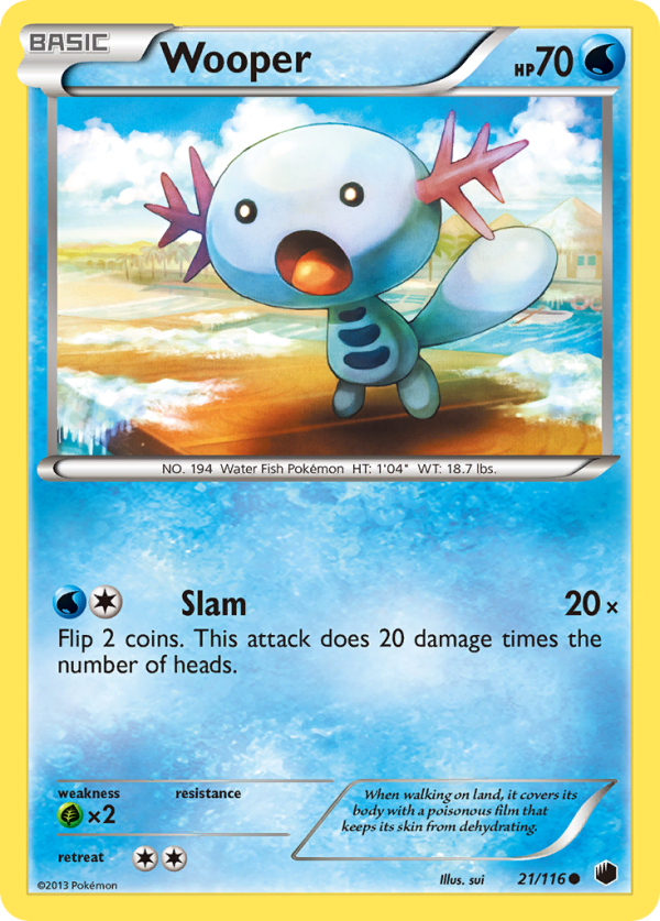 Wooper (21 116) [Black & White: Plasma Freeze] Hot on Sale