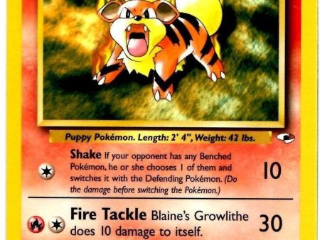 Blaine s Growlithe (35 132) [Gym Heroes Unlimited] For Discount