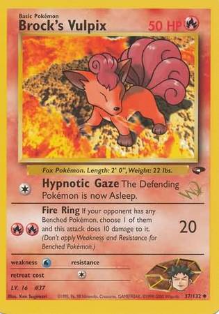 Brock s Vulpix (37 132) (W Stamped Promo) [Gym Challenge Unlimited] Cheap