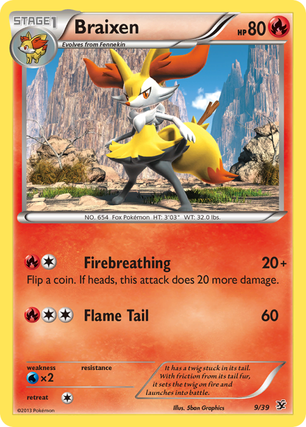 Braixen (9 39) [XY: Kalos Starter Set] Supply