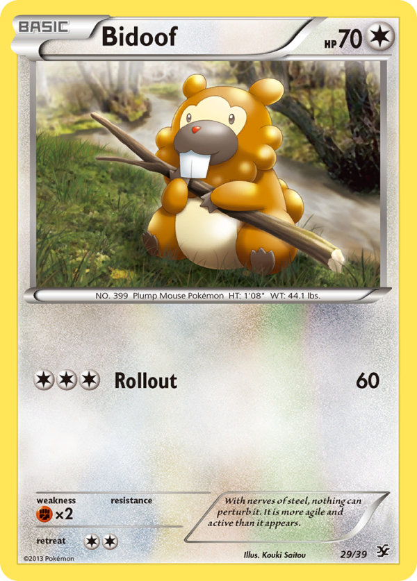 Bidoof (29 39) [XY: Kalos Starter Set] Hot on Sale