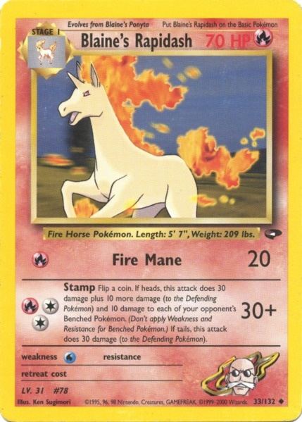 Blaine s Rapidash (33 132) [Gym Challenge Unlimited] Discount