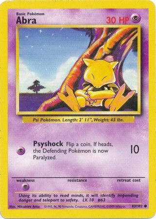 Abra (43 102) [Base Set Unlimited] Discount