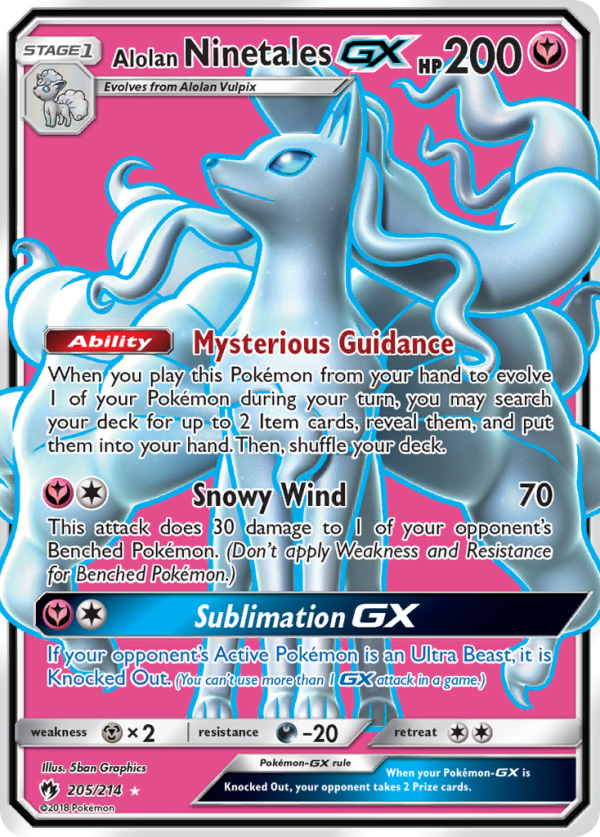 Alolan Ninetales GX (205 214) [Sun & Moon: Lost Thunder] Online now