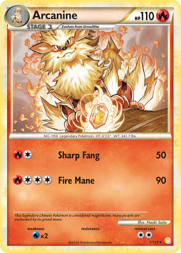 Arcanine (1 123) [HeartGold & SoulSilver: Base Set] Online Hot Sale