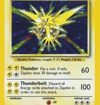 Zapdos (16 102) [Base Set Unlimited] Supply