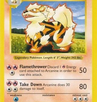 Arcanine (23 102) [Base Set Shadowless Unlimited] on Sale