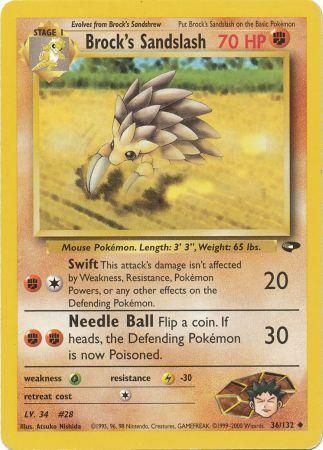 Brock s Sandslash (36 132) [Gym Challenge Unlimited] on Sale