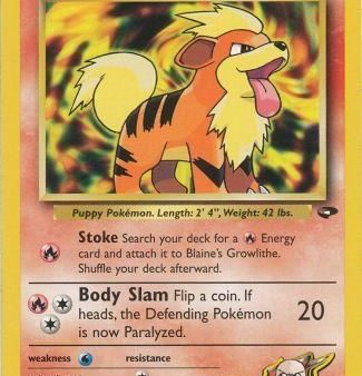 Blaine s Growlithe (62 132) [Gym Challenge Unlimited] Hot on Sale