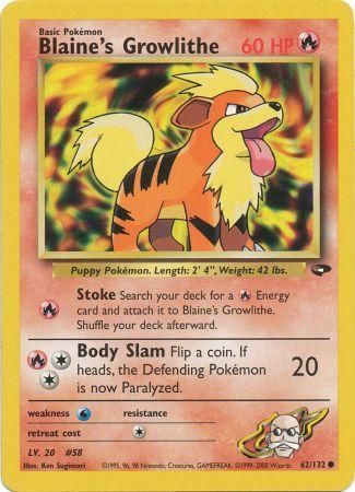 Blaine s Growlithe (62 132) [Gym Challenge Unlimited] Hot on Sale