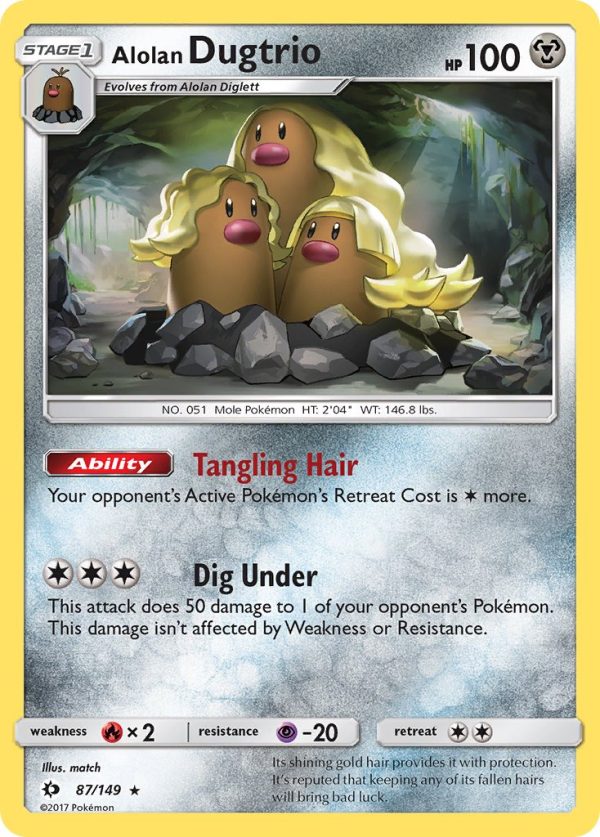 Alolan Dugtrio (87 149) (Cosmos Holo) (Blister Exclusive) [Sun & Moon: Base Set] Discount