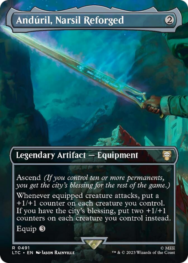 Anduril, Narsil Reforged (Borderless) [The Lord of the Rings: Tales of Middle-Earth Commander] Hot on Sale